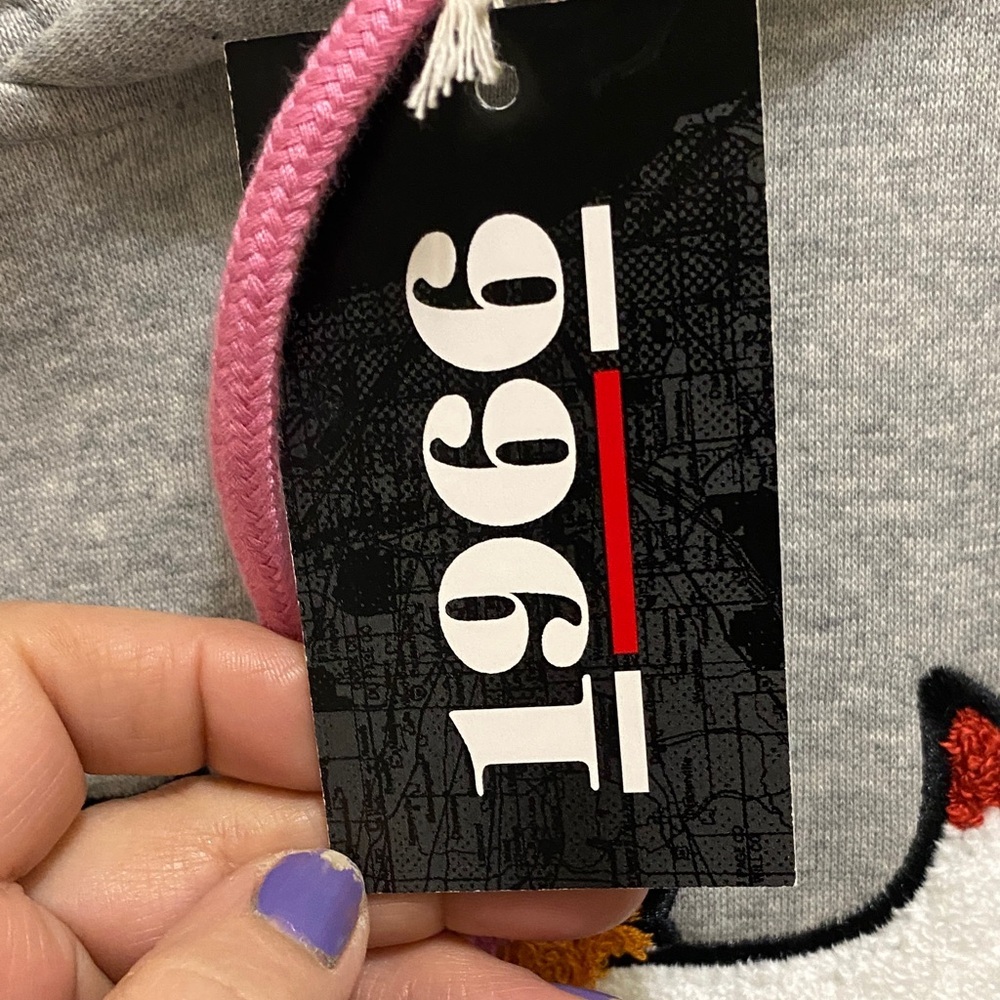 Gray Hoodie with Bull Design - Picture 7 of 11